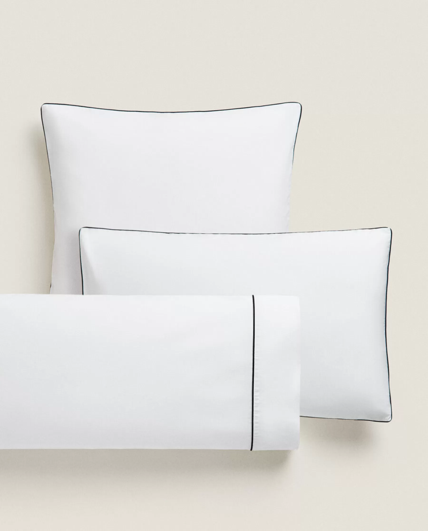 ZARA Home Pillowcase With Colored Piping Detail | Pillowcases